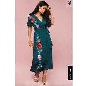 Josefina Embroidered Wrap Dress